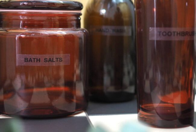 DIY AMBER SHAMPOO BOTTLES