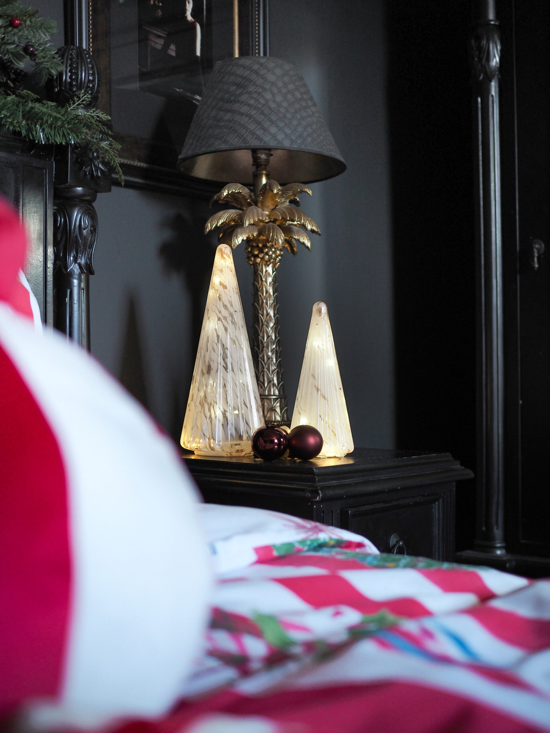 Red and White Christmas Bauble Cushion